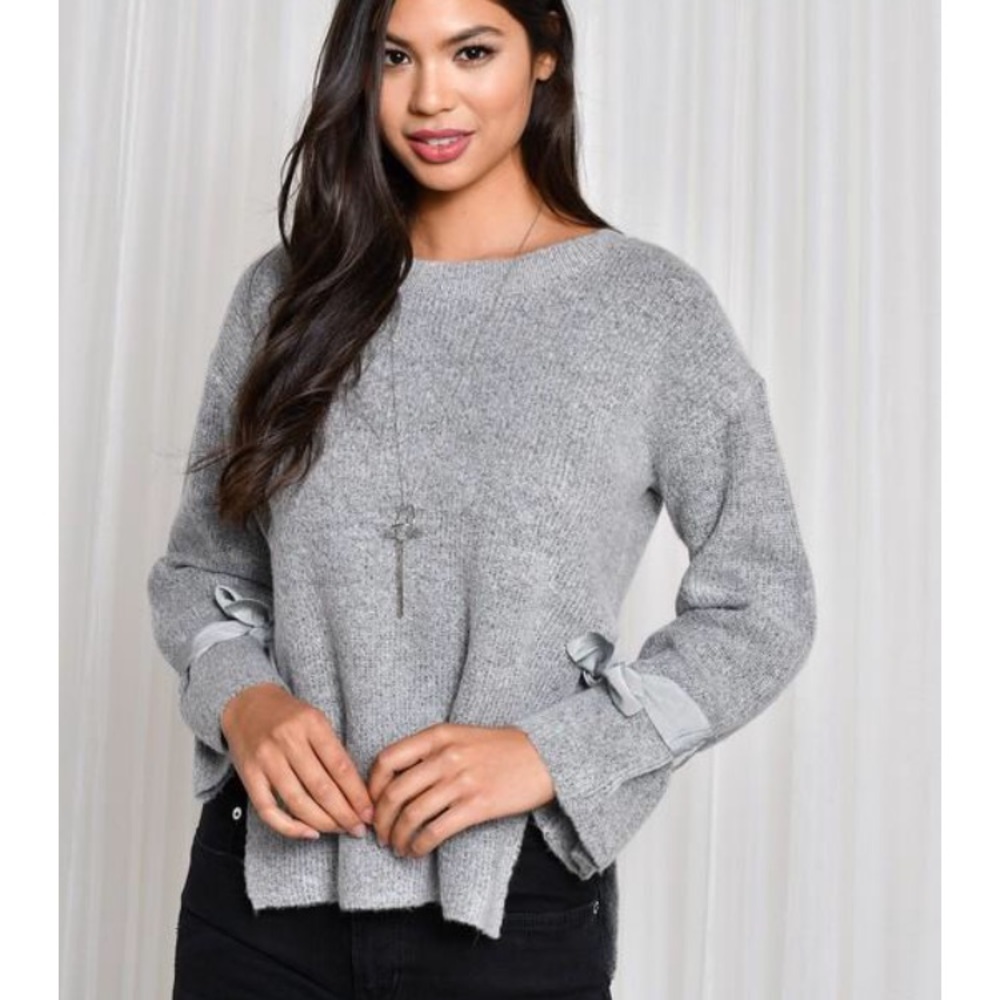 Stardust side slit sweater